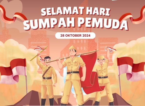 Merah Krem Ilustrasi Hari Sumpah Pemuda Kiriman Instagram