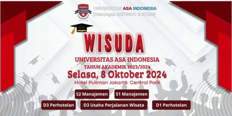 Wisuda Universitas ASA Indonesia Tahun Akademik 2023/2024 di Hotel Pullman Central Park Jakarta