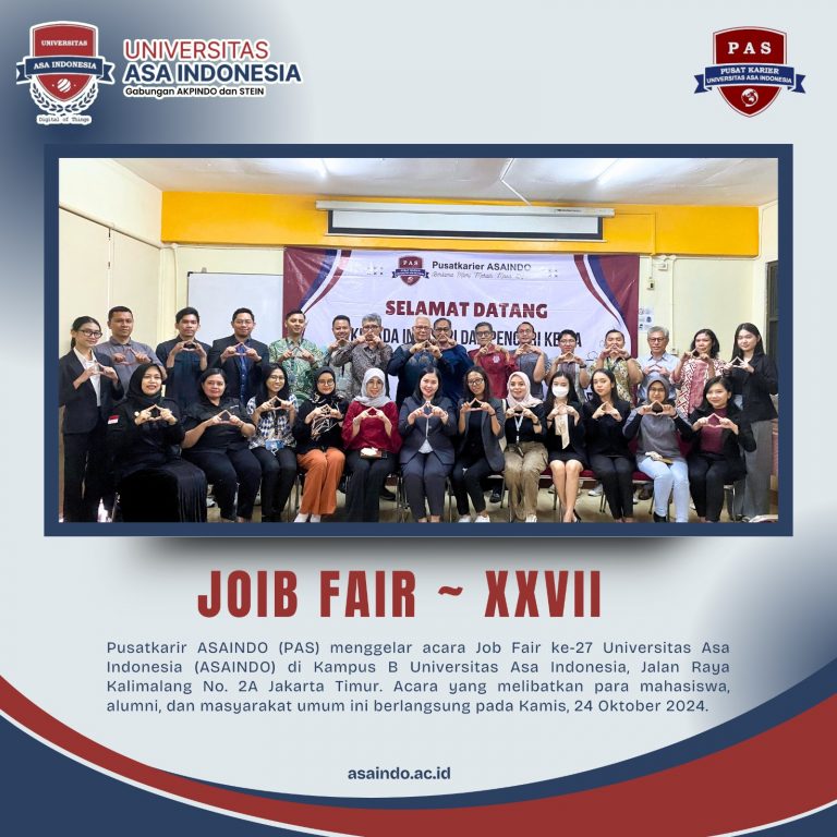 ASAINDO Gelar Job Fair ke-27: Jembatan Karier bagi Mahasiswa dan Alumni dengan Dukungan 14 Perusahaan Terkemuka