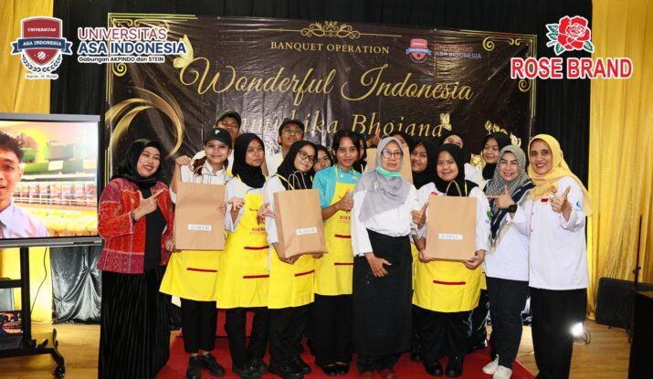 Mahasiswa Chef School menggelar banquet yang di sponsori rose brand